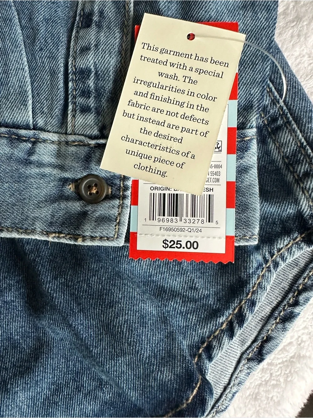 Cat & Jack Blue Denim Jacket with Cream Hood